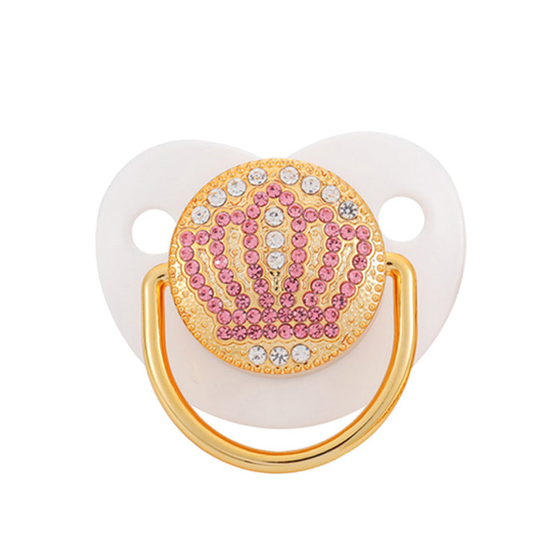 0-18 Months Luxury Crown Diamond Baby Bling Bling Pacifier Infant Soother Newborn Baby Boy Girl For Shower Gift Chupete